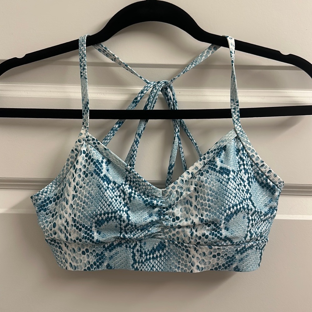 Snake skin sports bra